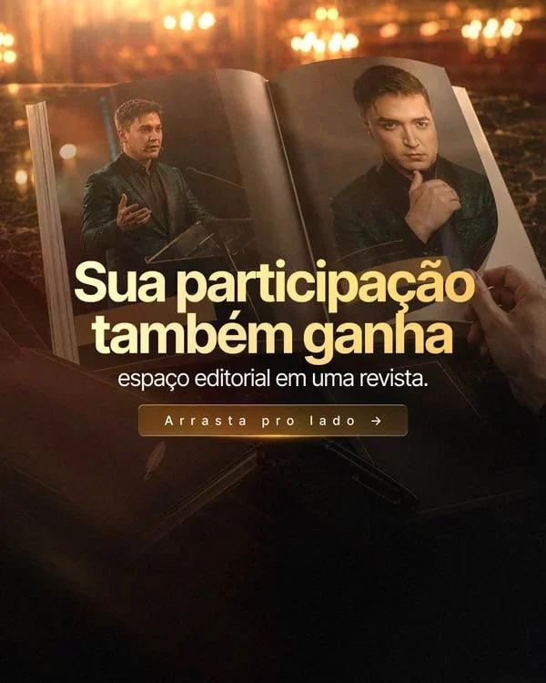 Sua participação também ganha espaço editorial em uma revista